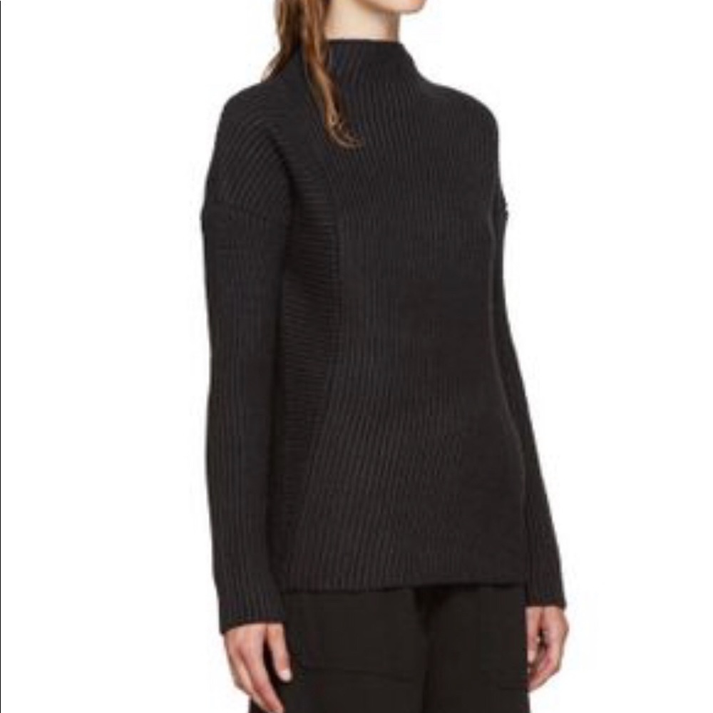 Nomia NYC Ribbed‎ Asymmetrical Mock Turtleneck